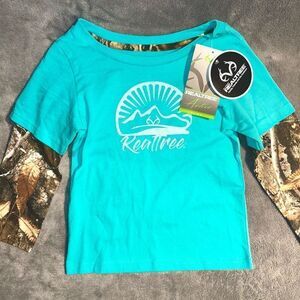 NWT Toddler 4T Real Tree Camo Sleeve Graphic TShirt